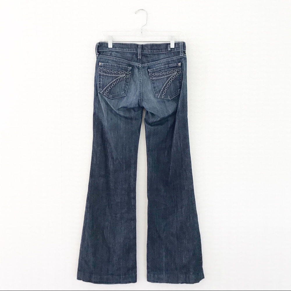 7 For All Mankind DOJO Flare Chainlink Jeans 26